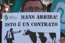 Campaña do Sindicato Labrego contra a inoperancia do contrato lácteo