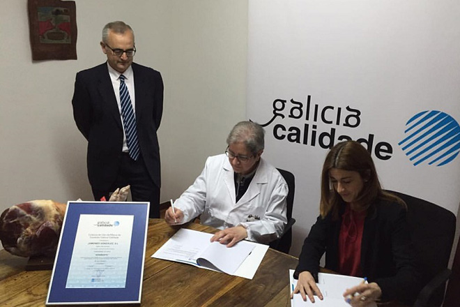 Jamones González cuenta ya con certificado de Galicia Calidade