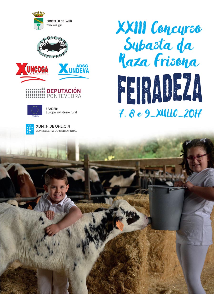 Programa del concurso y de la subasta de ganado frisón Feiradeza 2017