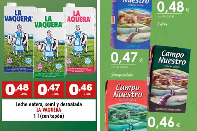 Unións trasládalle á Xunta ofertas de leite a baixo prezo de ‘Campo Nuestro’