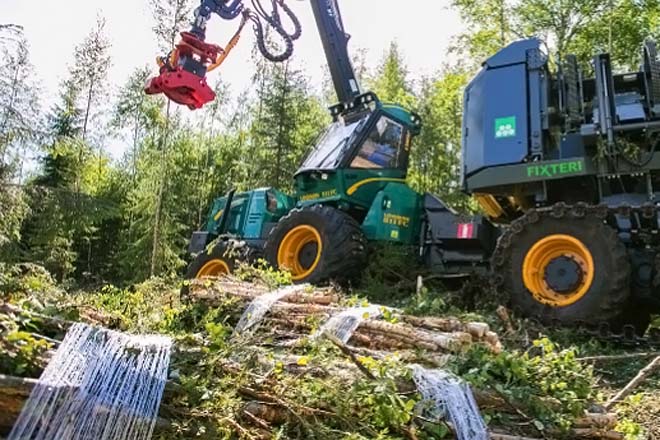 Prueban una nueva empacadora de biomasa forestal con la que reducir los costes silvícolas