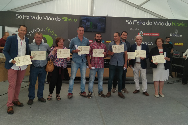 Ganadores de la cata popular de la Feira do Viño do Ribeiro