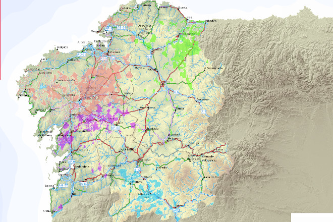 Publicado el mapa de las concentraciones parcelarias realizadas en Galicia