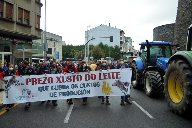 Protesta de Agromuralla o pasado 4 de novembro polas rúas de Lugo