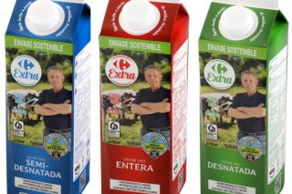 Carrefour lanza un leite cun envase máis sostible, de orixe forestal