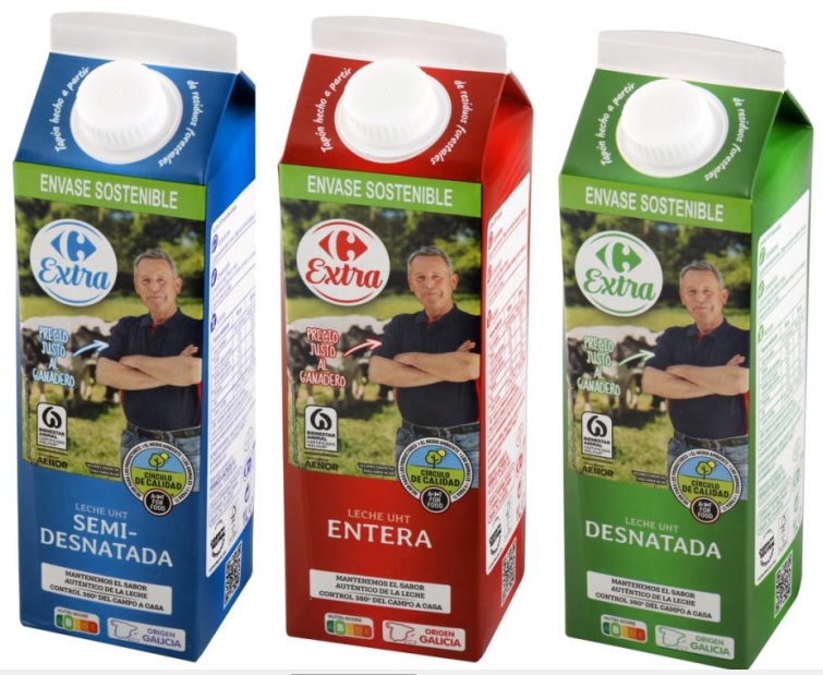 leite Carrefour Circulo de Calidad Feiraco Clun
