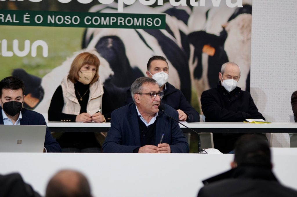 José Ángel Blanco, durante a Asemblea Extraordinaria de CLUN celebrada este mércores en Melide
