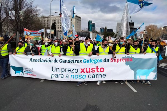 Gandeiros Galegos da Suprema acudiu á manifestación celebrada en Madrid o pasado 23 de xaneiro