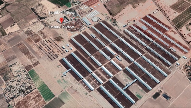  Vistas por satélite de la granja Establo Chilchota, con unas 20.000 vacas en producción.