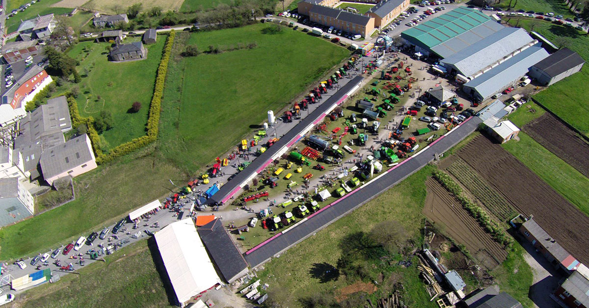 Vista aérea do recinto feiral da Moexmu nunha edición anterior
