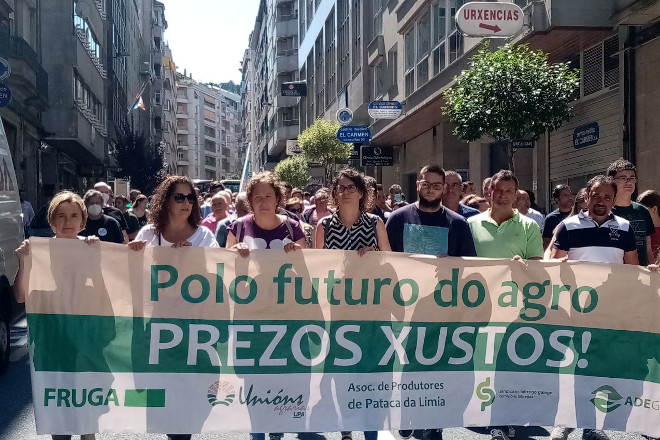 Mobilización unitaria en Ourense para esixir prezos que cubran os custos de produción no agro