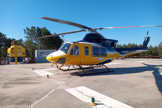 Helicóptero do equipo da Xunta para a loita contra os lumes. Foto: Arquivo