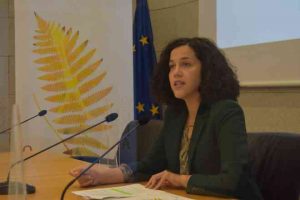 Mónica Freire, presentando el balance de la iniciativa.