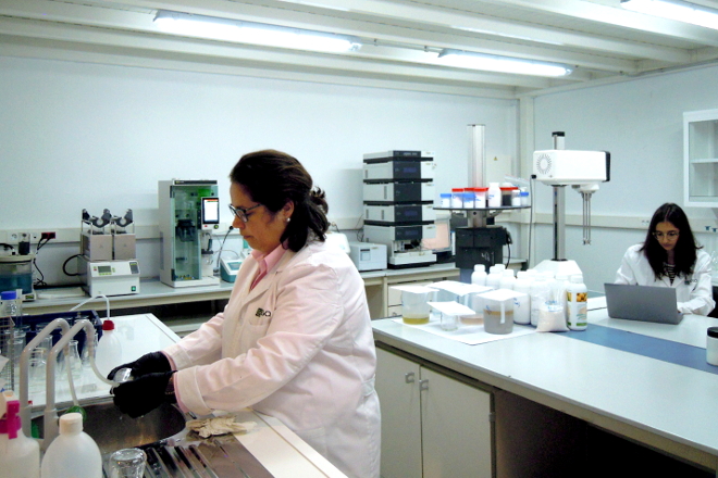 Laboratorio do Grupo Soaga en Vilanova de Arousa, onde se desenvolveu e fabricou o prototipo do novo produto