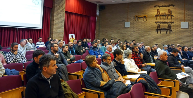 Público asistente ás xornadas celebradas a semana pasada na Escola Politécnica de Lugo