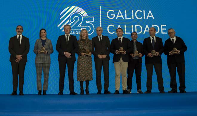 Directores gerentes de Galicia Calidade en sus 25 años de historia.