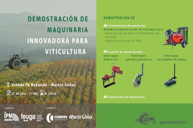 Martín Códax acolle este venres unha demostración de maquinaria innovadora en viñedo