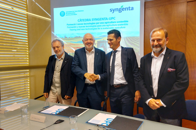 La Universitat Politècnica de Catalunya y Syngenta presentan la Cátedra de formación y nuevas tecnologías para una agricultura sostenible