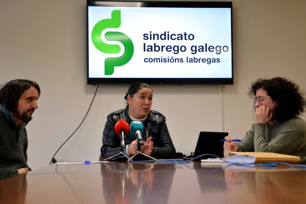 Isabel Vilalba, Andrés Castro e Ana Rodríguez durante a rolda de prensa deste xoves en Lugo