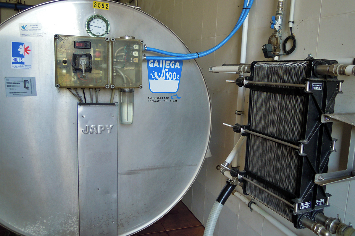 GALLARDO SC (Mazaricos) eficiencia enerxetica placas intercambiadoras tanque leite