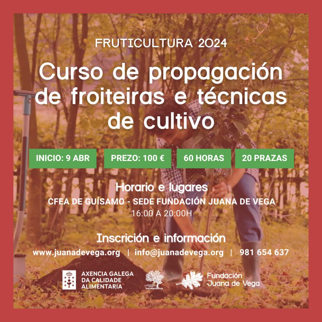 FUNDACIÓN JUANA DE VEGA | AF Cartel curso Fruticultura | Módul
