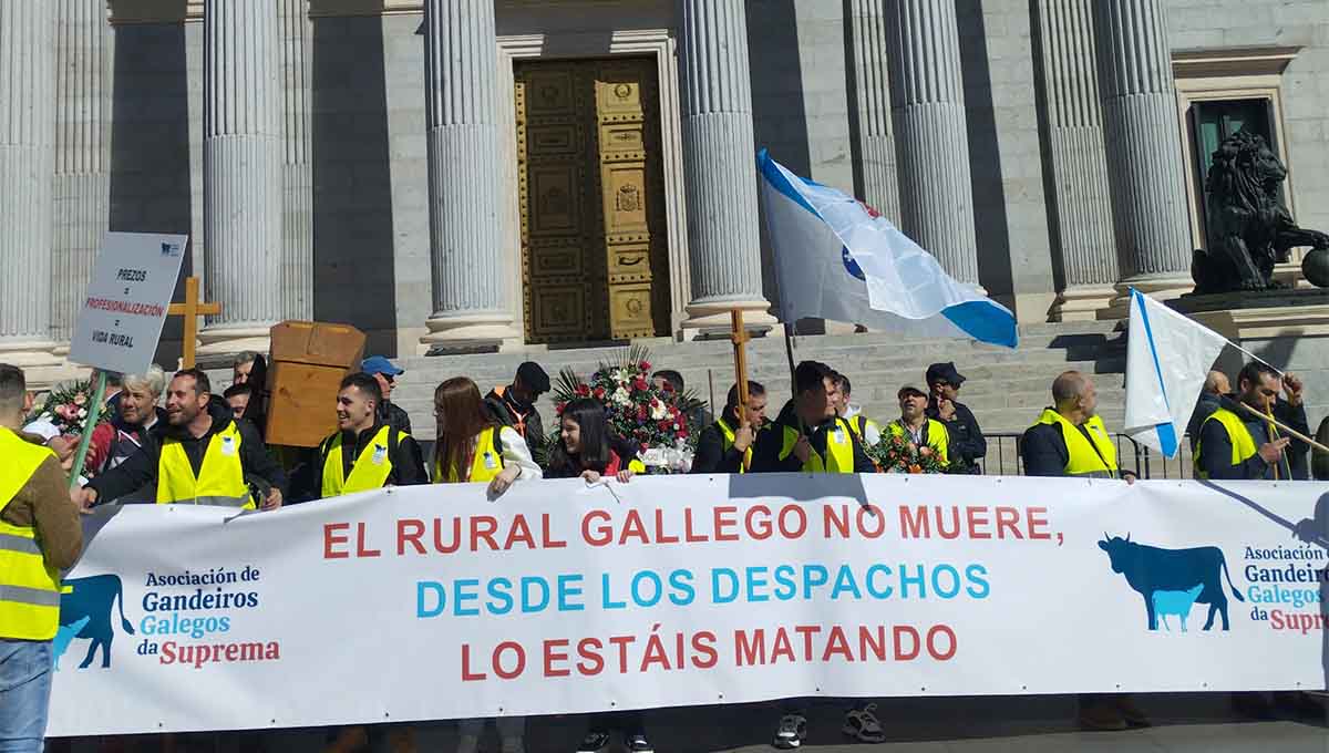 Gandeiros Galegos da Suprema lleva sus protestas al Congreso de los Diputados